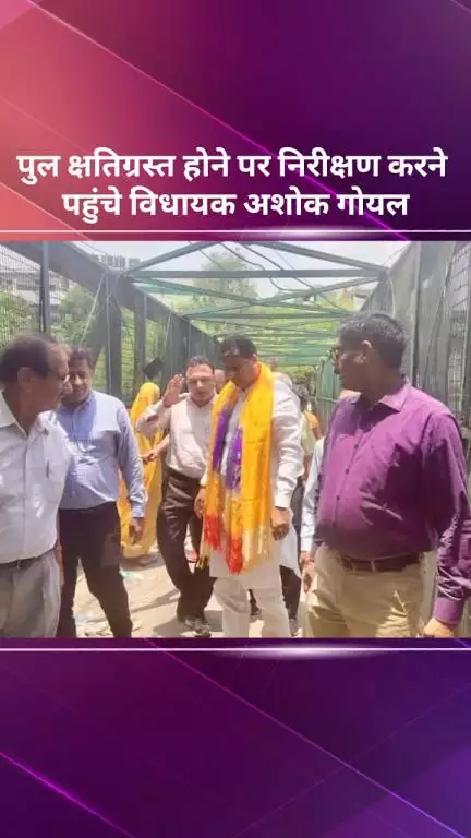 मॉडल टाऊन: गुरमंडी और रूप नगर को जोड़ने वाला पुल क्षतिग्रस्त, निरीक्षण करने पहुंचे विधायक अशोक गोयल
