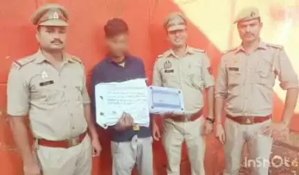 आगरा: शू फैक्ट्री के गेट का कुंडा काटकर चोरी करने वाले अभियुक्त को हीरालाल की प्याऊ के पास से किया गिरफ्तार