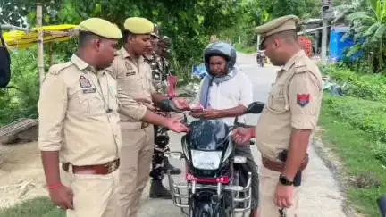 नौतनवा: हरदीडाली गांव के मुर्दहिया घाट पर संदिग्ध व्यक्तियों की सघन चेकिंग की गई