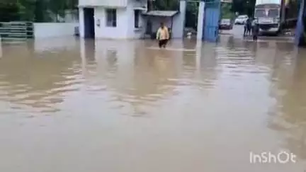 मदनपुर: केशहर नदी में अचानक बारिश के पानी आने से राइस मिल में घुसा पानी, हुआ नुकसान