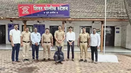 शिरूर: शेतातून १ लाख ४० हजार रुपये किंमतीचे डाळिंब चोरी करणाऱ्या चोरट्याच्या रांजणगाव येथे पोलिसांनी मुसक्या आवळल्या