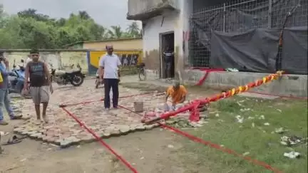 কাকদ্বীপ: বর্ণালী সংঘের দুর্গাপুজোর খুঁটিপুজো হলো