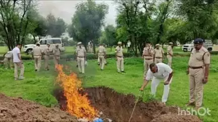 दौसा: दौसा पुलिस अधीक्षक के निर्देश पर एनडीपीएस एक्ट के तहत 3 करोड़ 26 लाख 27,310 रुपये के मादक पदार्थ का निस्तारण