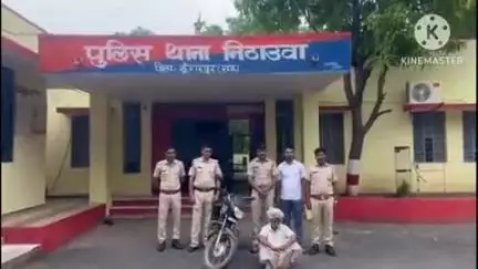 साबला: निठाउवा पुलिस ने नाकाबंदी के दौरान एक युवक से अफीम की ज़ब्ती की