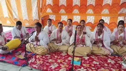 ঢেকিয়াজুলি ভাগ: বালিশিয়া নামঘৰত অনুষ্ঠিত হৈছে বাৰ্ষিক অনুষ্ঠানৰ লগতে শ্ৰীশ্ৰী ভাগৱত পাঠ