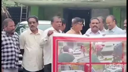 చిలకలూరిపేట పట్టణంలో జర్నలిస్టుల నిరసన కార్యక్రమం