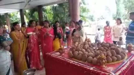 बागीदौरा: वीरोदय तीर्थ क्षेत्र में जैन समाज द्वारा संगीतमय श्री शांतिनाथ महामंडल विधान व महाआरती का आयोजन किया गया
