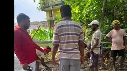 हरनौत: नगर पंचायत क्षेत्र के वार्ड संख्या 7 में ₹11 लाख की लागत से पीसीसी ढलाई का कार्य पूरा