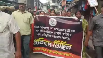নন্দীগ্রাম ১: কসবা ল কলেজের ছাত্রীকে গণধর্ষণের প্রতিবাদে নন্দীগ্রাম বাজারে প্রতিবাদ মিছিল করল BJP, নেতৃত্বে সাংগঠনিক জেলা কমিটির সদস্য