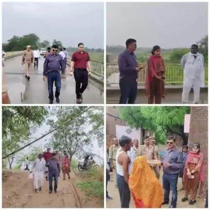 जौनपुर : डीएम ने बदलापुर में पीली नदी के जीर्णोद्धार कार्य का किया निरीक्षण, सीडीओ व एसडीएम भी रही मौजूद।