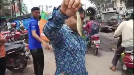 রঘুনাথপুর ১: রঘুনাথপুরের ব্যস্ততম বেহাল রাস্তায় বড় বড় গর্তে গাছের চারা ও মাছ ছেড়ে বিক্ষোভ রঘুনাথপুর শহর মন্ডল বিজেপির