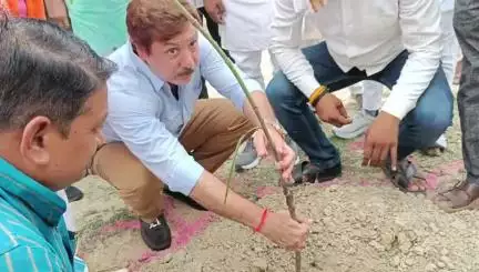 मछलीशहर: पूर्व सांसद धनंजय सिंह ने कंपोजिट विद्यालय चौकीखुर्द में किया पौधरोपण