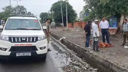रामपुर: नगर पालिका के अधिशासी अभियंता व जिला वन अधिकारी ने राधा टॉकीज के निकट पेड़ लगाने को लेकर लिया जायजा