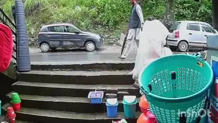कोटखाई: कोटखाई पुराना बस अड्डा के समीप सड़क पर गिरा सूखे पेड़ का एक हिस्सा, बाल-बाल बचे राहगीर