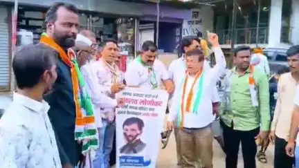 बदनापूर: डॉ.बाबासाहेब आंबेडकर चौकात भाजपा आ. बबनराव लोणीकर यांच्या फोटोला जोडेमारत करण्यात आले आंदोलन