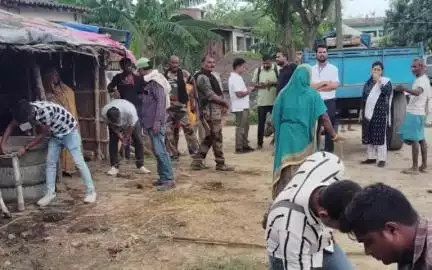शिवाजी नगर: बहादुरपुर में बस स्टॉप की ज़मीन कराई गई अतिक्रमण मुक्त