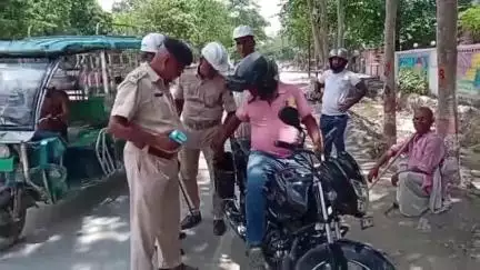 बेतिया: बेतिया में चलाया गया वाहन जांच अभियान, ₹1,59,500 का वसूला गया जुर्माना