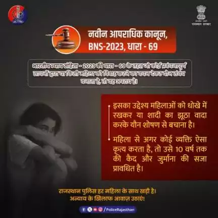 नवीन आपराधिक कानून - 2023 ने हर महिला के सम्मान और सुरक्षा के लिए प्रावधान किये है।