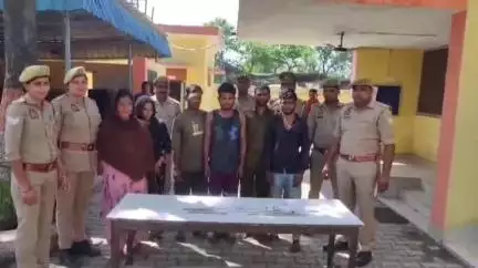 शाहाबाद: पुलिस ने जूतिया गांव के पास चोरी की घटना के सामान के साथ 2 अभियुक्तों और 4 अन्य को किया गिरफ्तार