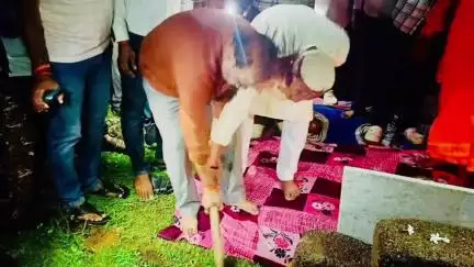 राजनगर: राजनगर विधायक अरविंद पटेरिया ने ग्राम पहाड़ी में नवीन पंचायत भवन का किया भूमिपूजन