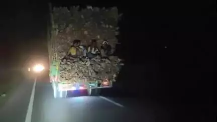 बिलारी: अमरपुर काशी गांव के पास यातायात नियमों की उड़ाई जा रही हैं धज्जियां, ट्रॉली के पीछे बैठे चार लोगों का वीडियो हुआ वायरल