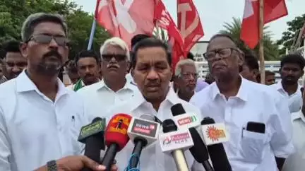 கடலூர்: விவசாய நிலத்தை அழித்து செறுப்பு தொழிற்சாலை அமைக்கும் முடிவை திரும்ப பெற வேண்டும், மஞ்சக்குப்பத்தில் நாகை மாலி எம்எல்ஏ பேட்டி