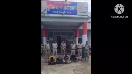 खनियाधाना: बामौरकलां पुलिस ने हत्या के मामले में फरार 4 आरोपियों को किया गिरफ्तार