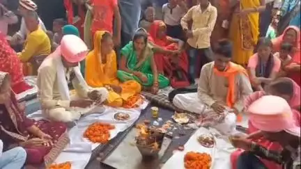 तिलहर: निगोही में मुख्यमंत्री सामूहिक विभाग कार्यक्रम संपन्न, 100 जोड़ों का हुआ विवाह