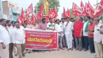 కళ్యాణదుర్గం: 85 రోజులుగా సమ్మె చేస్తున్నా ప్రభుత్వానికి పట్టడం లేదు: కళ్యాణదుర్గంలో శ్రీరామిరెడ్డి తాగునీటి పథకం కార్మికులు