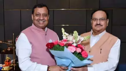 बंगाणा: वॉलीबॉल फेडरेशन के नवनियुक्त अध्यक्ष वीरेंद्र कंवर ने भाजपा राष्ट्रीय अध्यक्ष नड्डा से की शिष्टाचार भेंट
