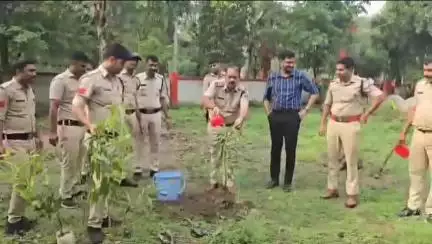 सिंगरौली: हरियाली महोत्सव के अंतर्गत मोरवा एवं नवानगर थाना में वृक्षारोपण, पर्यावरण संरक्षण का लिया संकल्प