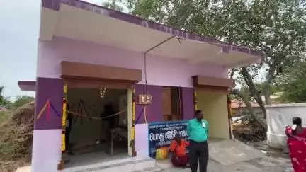 சவரிமங்கலத்தில் புதிய ரேஷன் கடை கட்டிடத்தை எம்எல்ஏ சண்முகையா திறந்து வைத்தார்