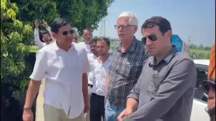 थानेसर: वर्ल्ड बैंक की टीम ने कुरुक्षेत्र में सरस्वती नदी और रिवर रिचार्जिंग सिस्टम का दौरा किया