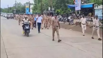 नीमच नगर: मोहर्रम पर्व को लेकर नीमच पुलिस के पुख्ता सुरक्षा इंतजाम, कंट्रोल रूम से निकाला फ्लैग मार्च