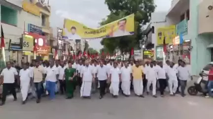 சேலம்: அம்மாபேட்டை மண் மொழி மானம் காக்க ஓரணியில் தமிழ்நாடு பரப்புரை பேரணி பொதுகூட்டம்  அமைச்சர் பங்கேற்பு