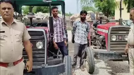 बस्सी: कालाडेरा थाना पुलिस ने अवैध पत्थर खनन व परिवहन मामले में 2 ट्रैक्टर-ट्रॉली किए जब्त, 2 आरोपी गिरफ्तार