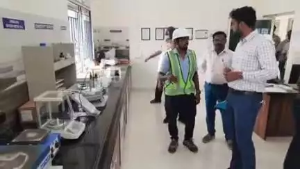 திருப்பூர் தெற்கு: சர்க்கார் பெரியபாளையம் பகுதியில் கழிவுநீர் சுத்திகரிப்பு நிலையத்தை ஆணையாளர் நேரில் ஆய்வு
