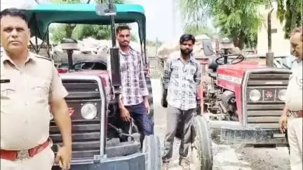 पुलिस थाना कालाडेरा ने अवैध खनन परिवहन करते दो ट्रैक्टर ट्रॉली जप्त कर दो आरोपी किए गिरफ्तार।