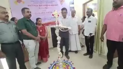 அரியலூர்: பேருந்து நிலையம் அருகே ₹25 லட்சம் மதிப்பில் கட்டப்பட்டுள்ள நகர்ப்புற நலவாழ்வு மையம்- தமிழக முதல்வர் காணொளி வாயிலாக தொடங்கி வைப்பு
