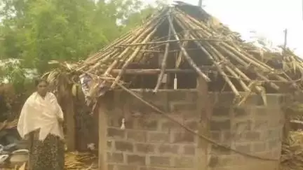 కృష్ణపురం గ్రామంలో షార్ట్ సర్క్యూట్ తో పూరిల్లు దగ్ధం..