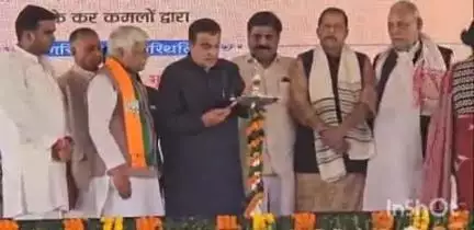 गढ़वा: केंद्रीय मंत्री नितिन गडकरी ने फोरलेन बाईपास का विधिवत उद्घाटन किया