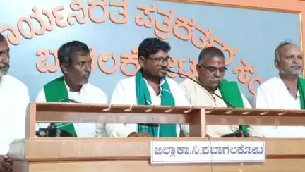 ಬಾಗಲಕೋಟೆ: ಸಂಘದ ಹೆಸರು ದುರುಪಯೋಗ, ತಕ್ಕ ಪಾಠ ಕಲಿಸುತ್ತೇವೆ: ನಗರದಲ್ಲಿ ರೈತ ಮುಖಂಡ ಗಂಗಪ್ಪ ಮಾದರ