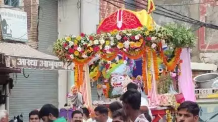 कटनी नगर: इस्कॉन संस्था द्वारा स्टेशन रोड से भगवान जगन्नाथ रथ यात्रा निकाली गई, लोगों ने किया स्वागत