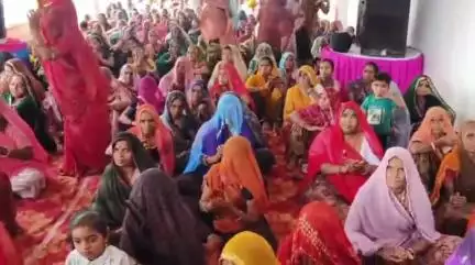 मनासा: ग्राम खेड़ी में सात दिवसीय श्रीमद भागवत कथा में कृष्ण रुक्मिणी विवाह धूमधाम से मनाया गया