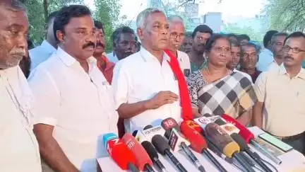 சிவகங்கை: மடப்புரத்தில் மார்க்சிஸ்ட் கம்யூனிஸ்ட் கட்சி மாநில செயலாளர் பேட்டி.