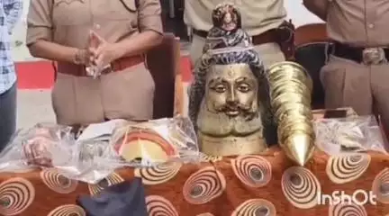 राघोगढ़: मंदिर चोरी का पुलिस ने किया खुलासा, तीन चोर गिरफ्तार, भगवान शिव की मूर्ति व अन्य सामान बरामद