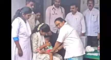 కావలి: మద్దూరుపాడులో చిన్నారులకు టీకాలు కార్యక్రమం