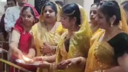 आनंदपुरी: दर्जी समाज आनंदपुरी की महिला मंडल ने धूमधाम से सामूहिक अष्टमी व्रत उद्यापन का आयोजन किया