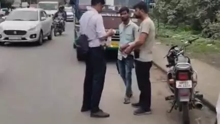 महू यातायात पुलिस की कार्रवाई, इंदौर-महू मार्ग पर प्रेशर हॉर्न ज़ब्त