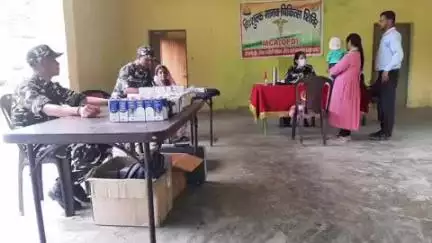 चम्पावत: सीमांत क्षेत्र तामली में SSB पंचम वाहिनी द्वारा निशुल्क स्वास्थ्य शिविर का आयोजन किया गया